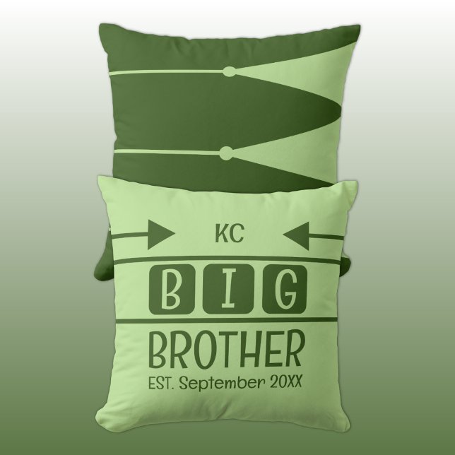 Coussin Paraphe grand frère est. mois année verte (Créateur téléchargé)