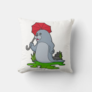 Coussin Parapluie de pluie de phoque