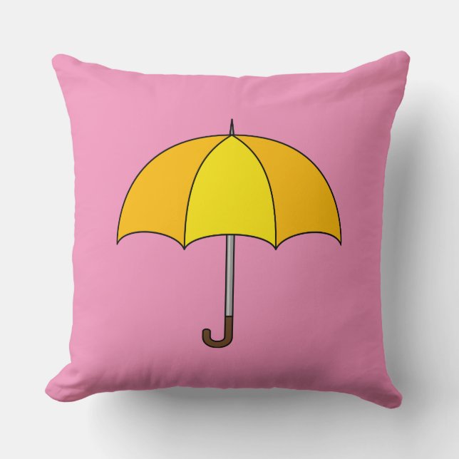 Coussin Parapluie jaune (Recto)
