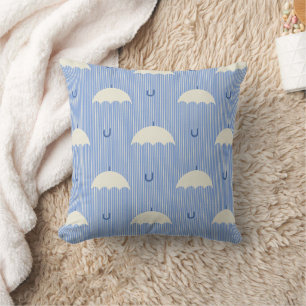 Coussin Parapluies dans le Bleu