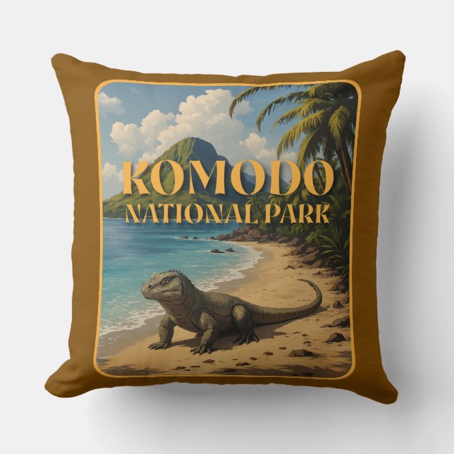 Coussin Parc national de Komodo Indonésie (Recto)