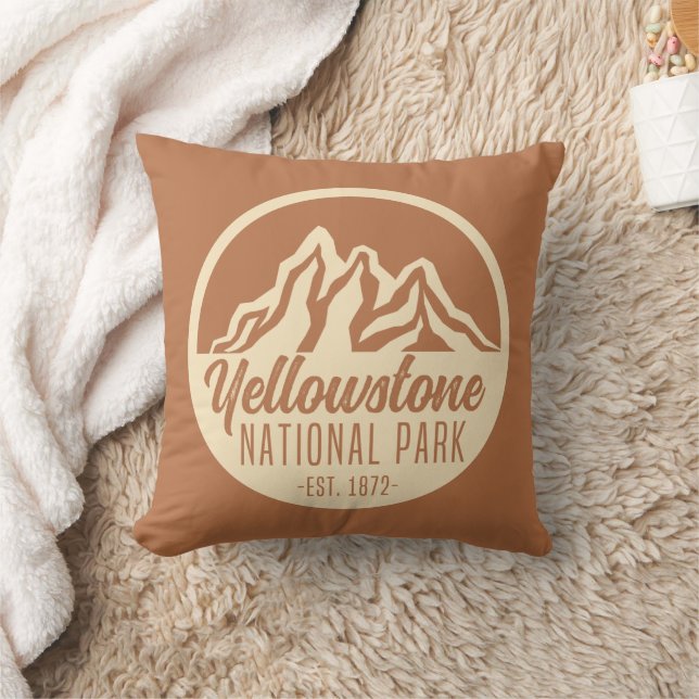 Coussin Parc national de Yellowstone Randonnée Camping (Couverture)