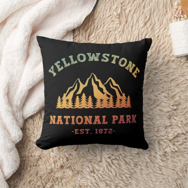 Coussin Parc national de Yellowstone Randonnée rayonnant C (Couverture)
