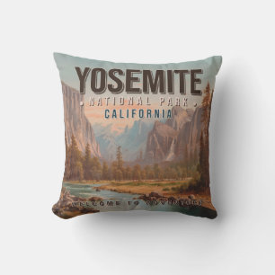 Coussin Parc national de Yosemite Californie Vintage année