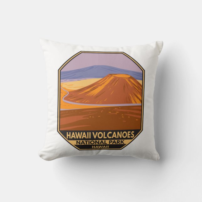 Coussin Parc national des volcans d'Hawaii Mauna Kea Vinta (Recto)
