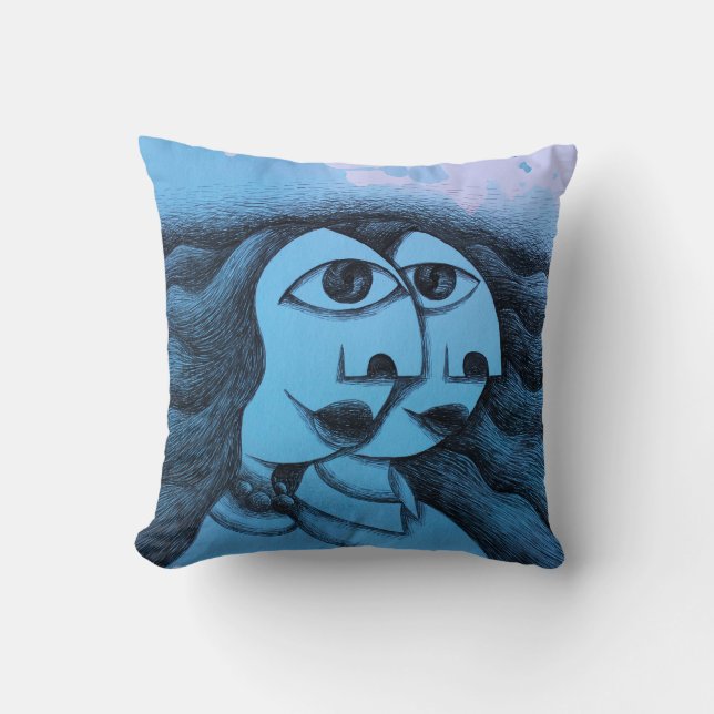 Coussin Pareja, hombre y mujer de perfil (Recto)