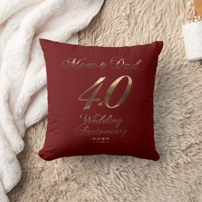 Coussin Parents du 40e anniversaire du Mariage de Ruby 202 (Couverture)
