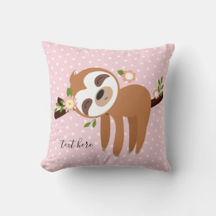 Coussin paresse, paresse mignonne, illustration animale