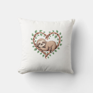 Coussin Paresseux Amoureux Des Animaux Illustration Tropic
