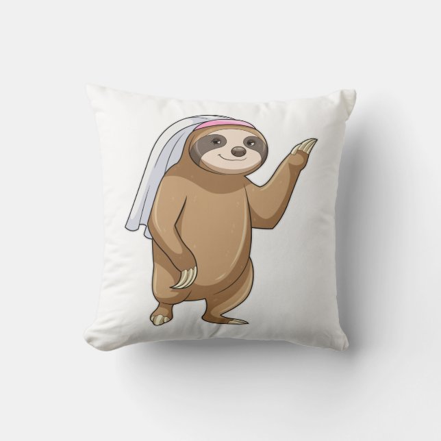 Coussin Paresseux comme mariée avec voile (Recto)