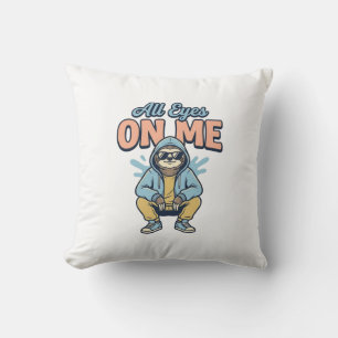 Coussin Paresseux drôle tous les yeux sur moi conception d