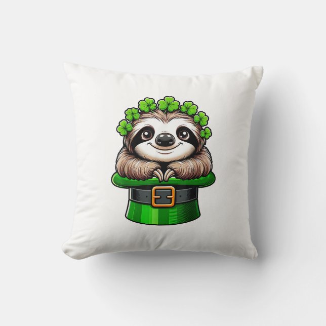 Coussin Paresseux Saint-Patrick Leprechaun Trèfle Irlandai (Recto)