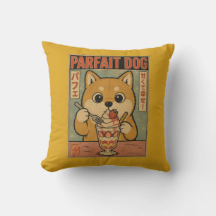 Coussin Parfait Rétro Shiba Inu Publicité Japonaise Vintag