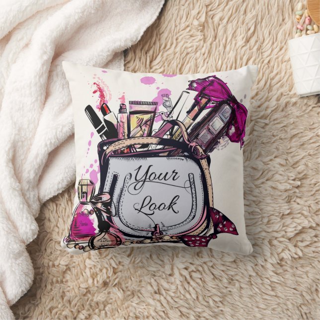 Coussin Parfum, rouge à lèvres et une chaussure à talons h (Couverture)