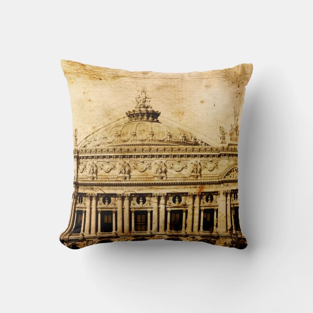 Coussin Paris à l'ancienne, francé, antique, antique,  (Recto)