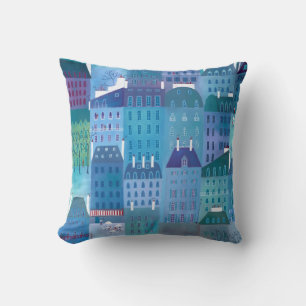 Coussin Paris au printemps peinture moderne Cityscape