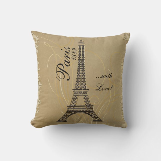 Coussin Paris avec amour (Recto)