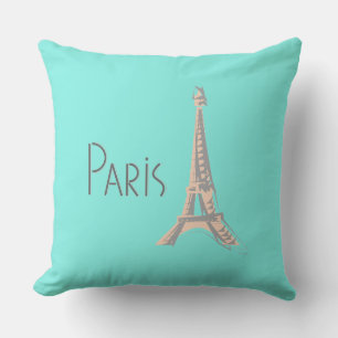 Coussin Paris avec la Tour Eiffel