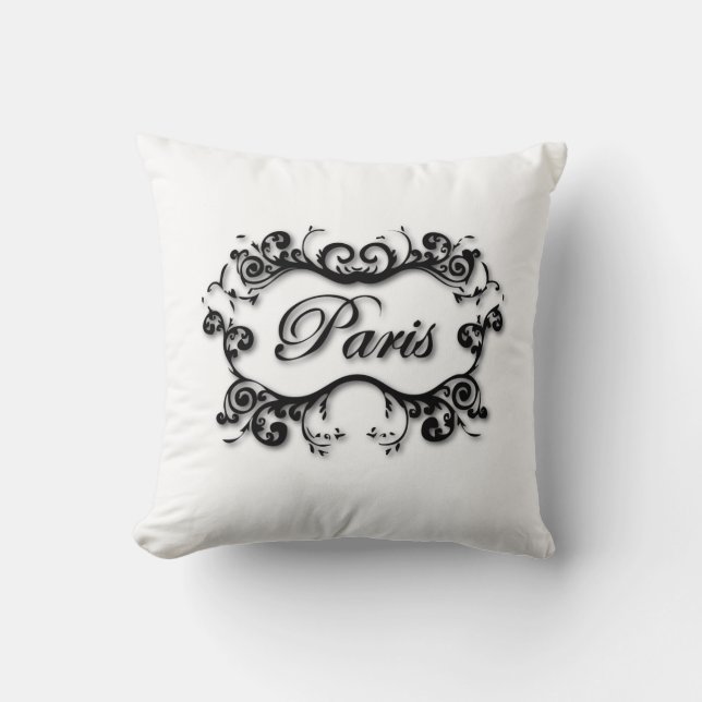 Coussin Paris avec ses manuscrits (Recto)