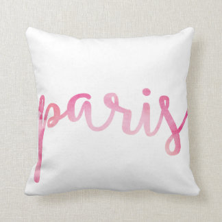 Coussin Paris - carreau moderne d'aquarelle rose