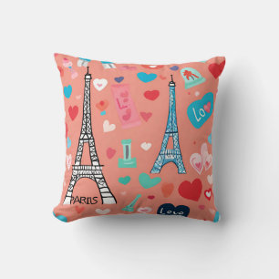 Coussin Paris Coeurs & Amour minimaliste Style Motif