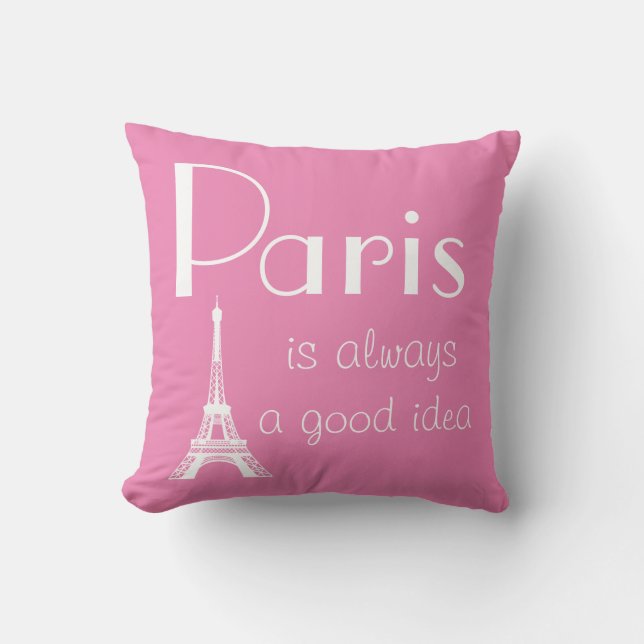 Coussin Paris est toujours rose (Recto)