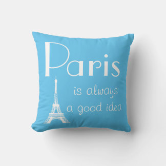 Coussin Paris est toujours une bonne idée bleu