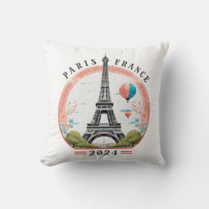 Coussin Paris France 2024 Jeu d'oreillers, Tour Eiffel