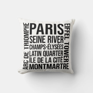 Coussin Paris, France Les monuments de la typographie Word