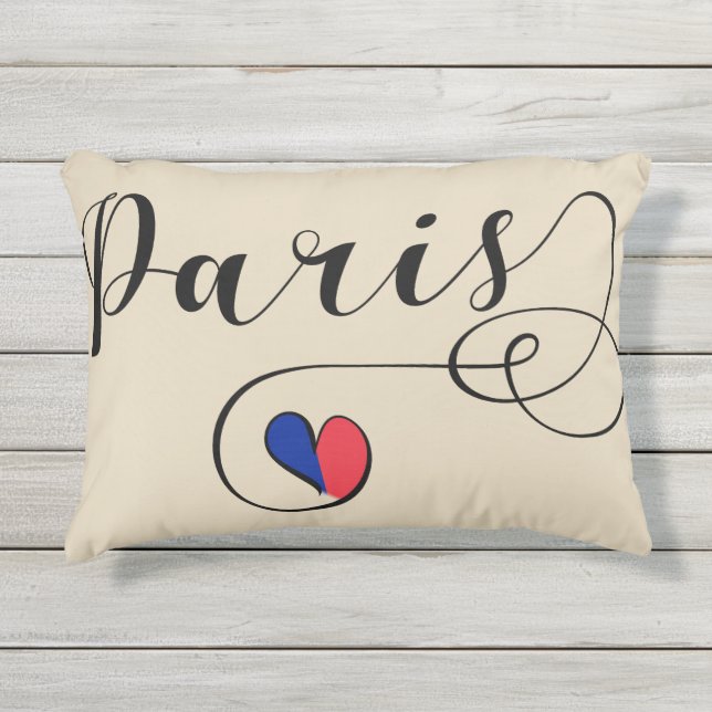 Coussin Paris Heart Accent, France (Devant)