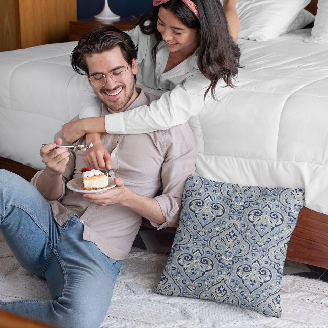 Coussin Paris Paisley Indigo (Créateur téléchargé)