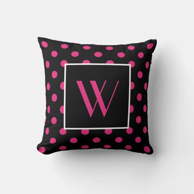 Coussin Paris Style Polka Dot Monogramme (Recto)