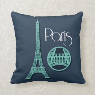 Coussin Paris Teal