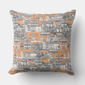 Coussin Paris toile cantaloupe