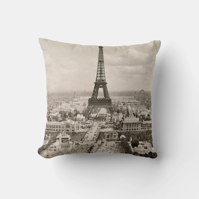 Coussin Paris : Tour Eiffel, 1900 (Recto)