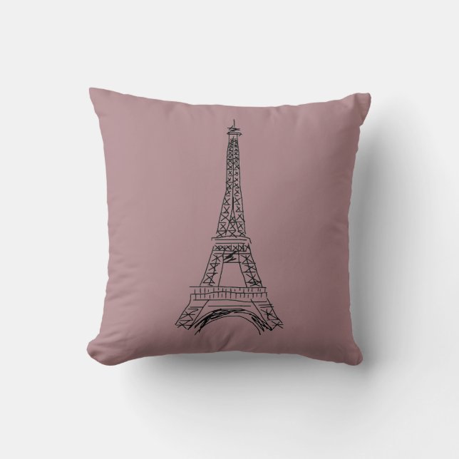 Coussin Paris Tour Eiffel Amour Jeu d'Oreiller (Recto)