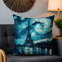 Paris Tour Eiffel Peint Étoile Bleu Nuit