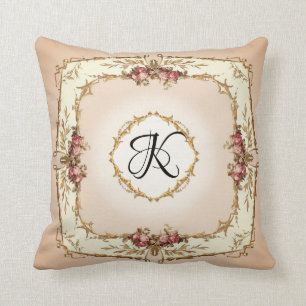 Coussin Paris vintage Aquarelle française Roses roses ros