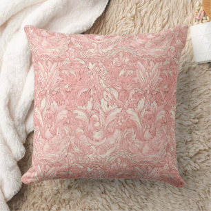 Coussin parisienne rose et crème