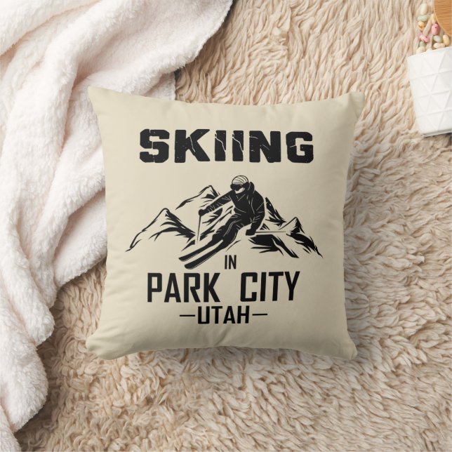 Coussin Park City Utah ski (Couverture)