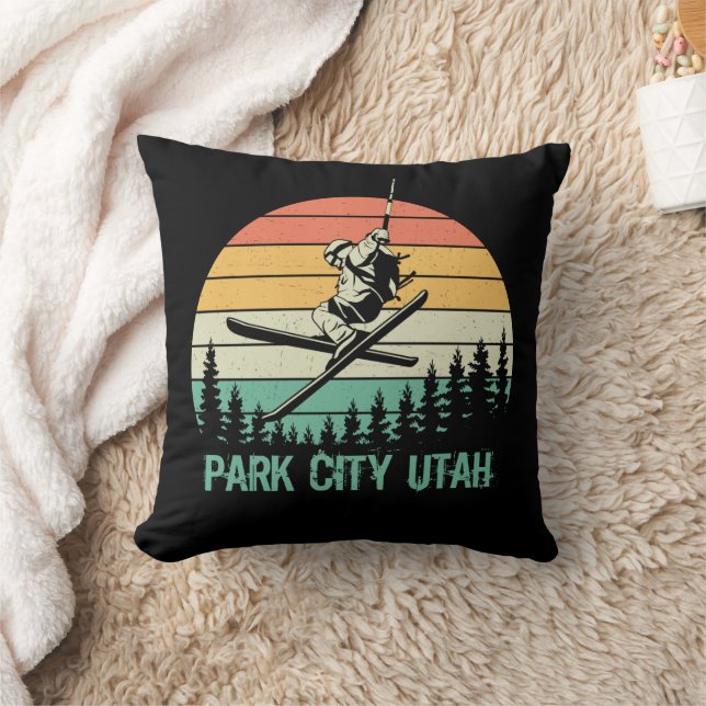 Coussin Park city Utah vintage (Couverture)