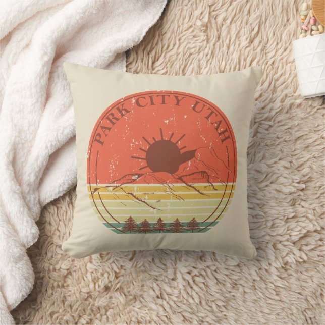 Coussin Park city Utah vintage (Couverture)