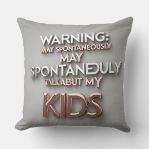 Coussin Parler spontanément à maman - Métallique amusant