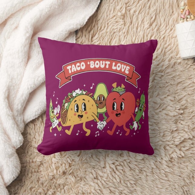 Coussin Parlons d'Amour Mignon Dessin Animé Rétro Saint Va (Couverture)