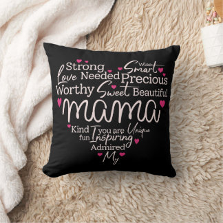 Coussin Paroles Inspirantes d'Amour pour Maman