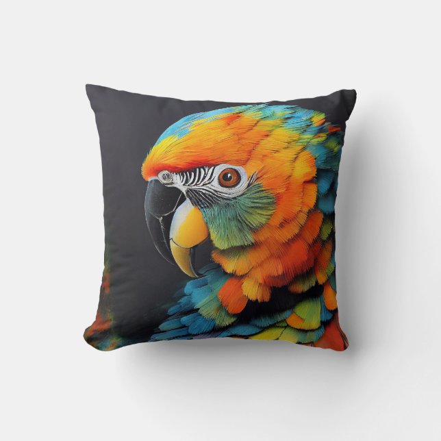 Coussin Parrot Oiseau Animal Discovery Aventure Nature (Recto)