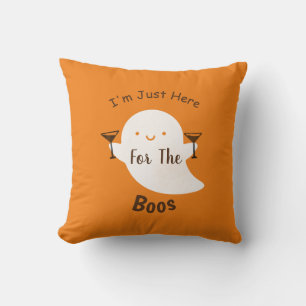 Coussin Parti d'Halloween Orange Boo Ghost