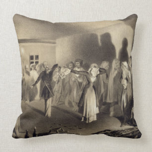 Coussin Partie de danse chez Kagha-Choura, Dagestan, plat