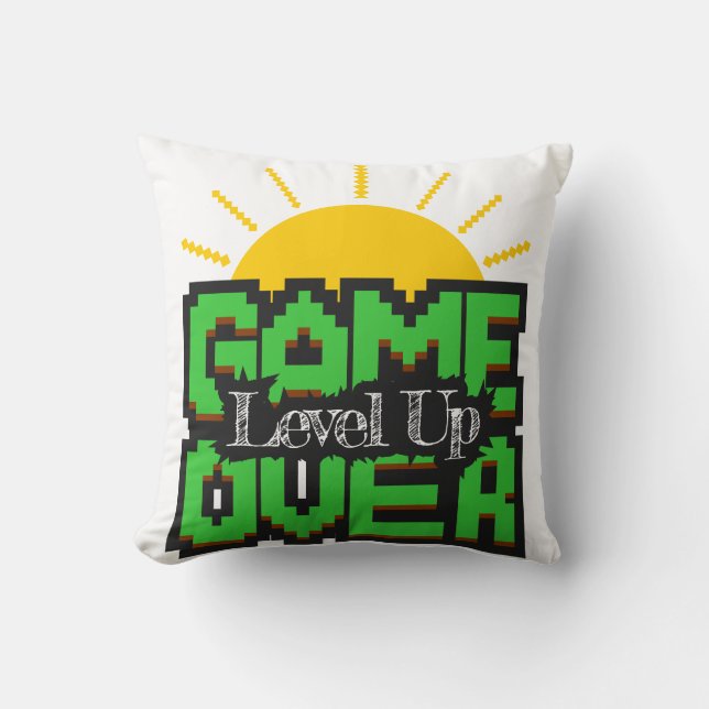 Coussin Partie terminée, Ressuscitez les jeux rétro avec,  (Recto)