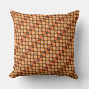 Coussin Parties d'échecs orange arrondies formant de nouve